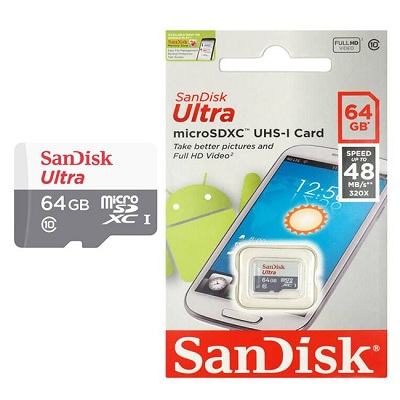 Thẻ nhớ Micro SD 64GB Sandisk Class 10